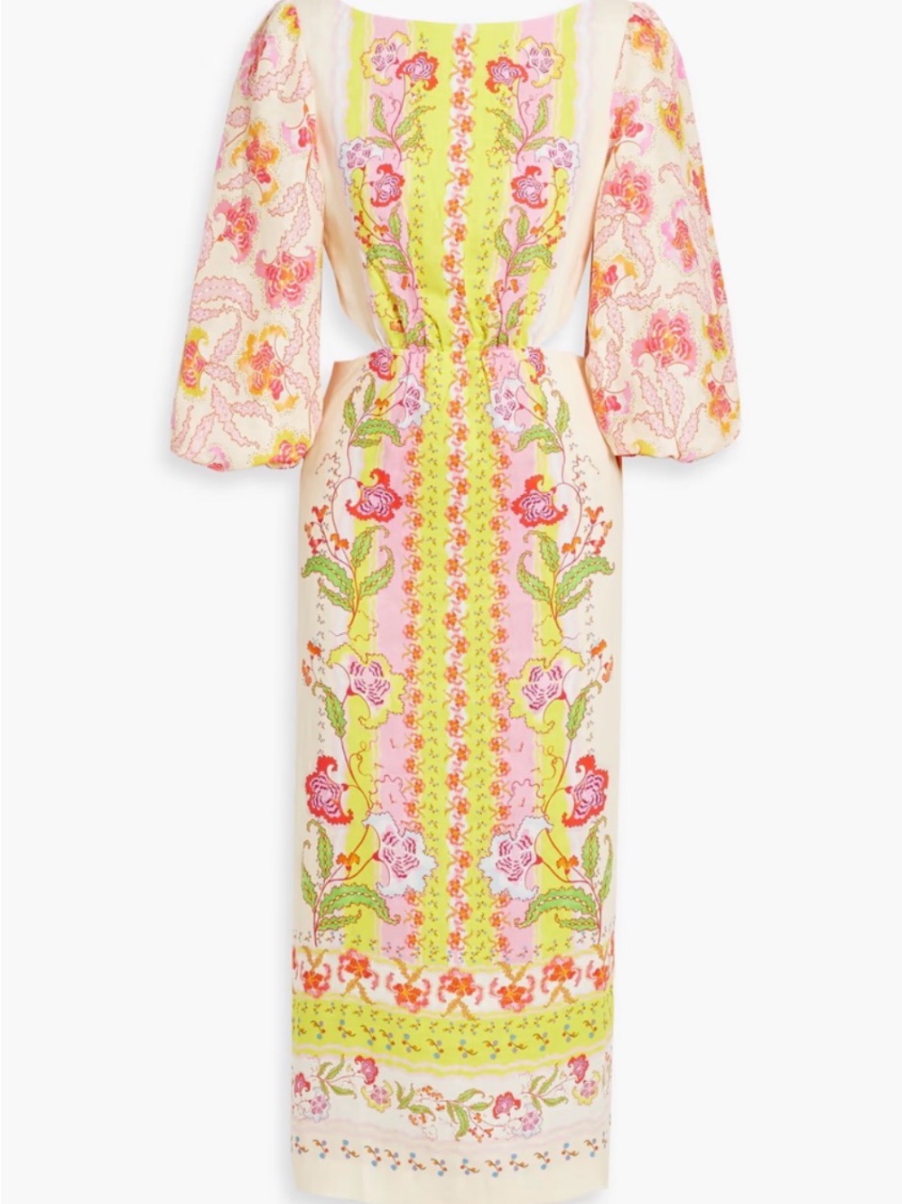 GORGEOUS!! NWOT Tuckernuck Saloni Cut Out Printed Linen Midi Sz US 10